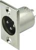 Kash 55001 XLR-connector Flensstekker Aantal polen: 3 Zilver 1 stuk(s)