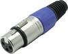 Kash 55022-B XLR-connector Koppeling, recht Aantal polen: 3 Blauw 1 stuk(s)
