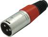 Kash 55002-R XLR-connector Stekker, recht Aantal polen: 3 Rood 1 stuk(s)