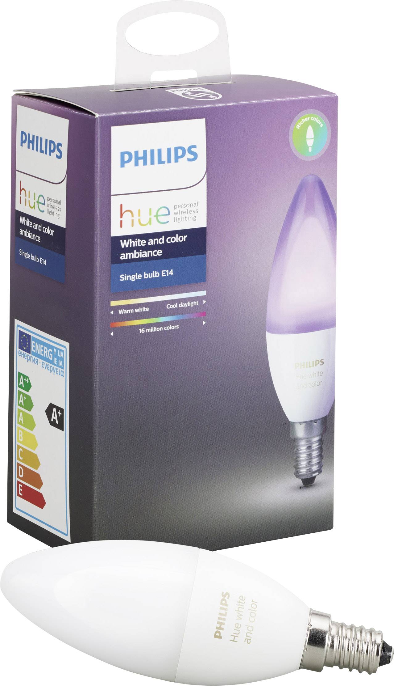 Philips Lighting Hue LEDlamp (los) Energielabel A+ (A++ E) White