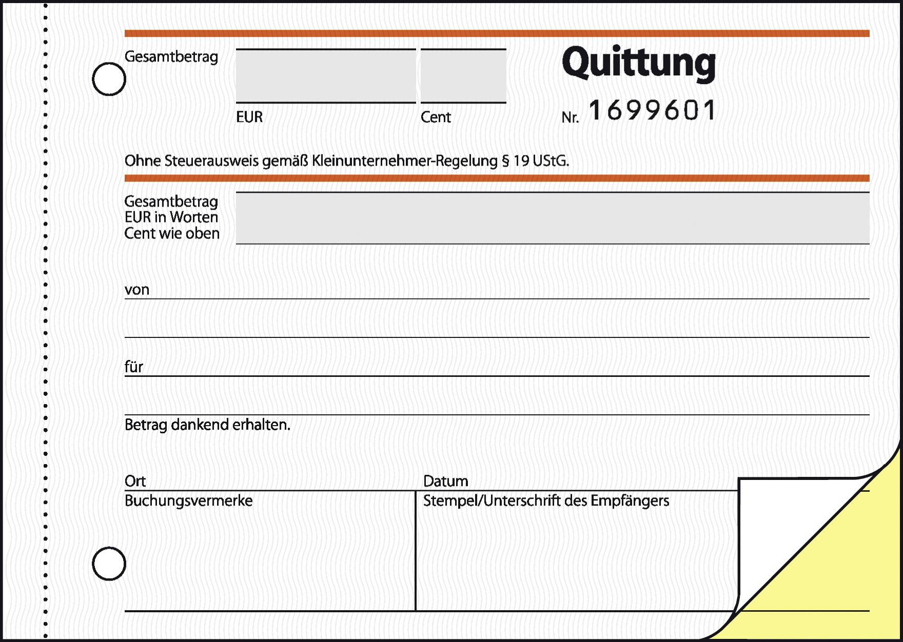 Sigel SD120 Kwitanties DIN A6 liggend Aantal pagina's: 30 Wit 60 vellen-1