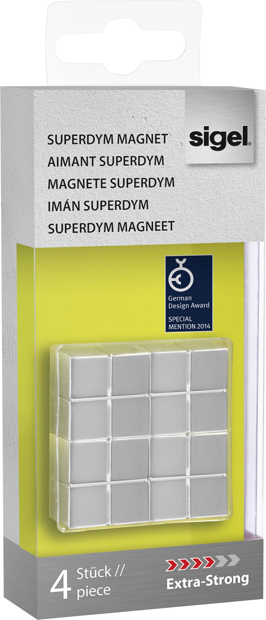 cel strategie Gooey Sigel Magneet SuperDym C10 Extra-Strong Cube-Design (b x h x d) 20 x 10 x  20 mm dobbelsteen Zilver 4 stuk(s) GL705 kopen