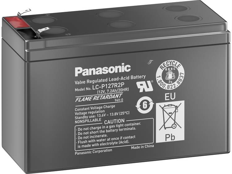 Panasonic LC-P127R2P Loodaccu 12 V 7.2 Ah Loodvlies (AGM) (b x h x d) 151 x 94 x 65 mm Kabelschoen 4