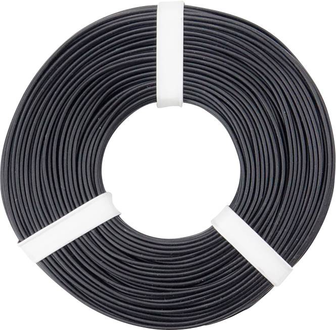 Donau Elektronik 125-051 Draad 1 x 0.25 mm² Zwart 50 m