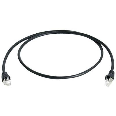 Telegärtner 100009134 RJ45 Netwerkkabel, patchkabel CAT 6A S/FTP 15.00 m Zwart Vlambestendig 15 m