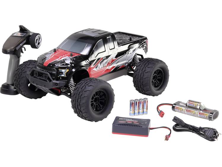 Reely NEW1 1:10 Brushed RC auto Elektro Monstertruck 4WD 100% RTR 2,4 GHz Incl. accu, oplader en bat