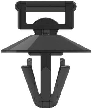 WKK 5744 Kabelbinder 200 mm 4.80 mm Zwart Met spreidanker en plaat, Hittegestabiliseerd, Weerbestendig 1 stuk(s)