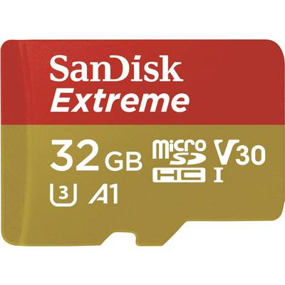 Slaapzaal Syndicaat Benadering SanDisk Extreme® Action Cam microSDHC-kaart 32 GB Class 10, UHS-I,  UHS-Class 3, v30 Video Speed Class Incl. SD-adapter, kopen ? Conrad  Electronic
