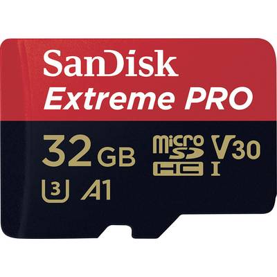 Min Nog steeds Collectief SanDisk Extreme® Pro microSDHC-kaart 32 GB Class 10, UHS-I, UHS-Class 3,  v30 Video Speed Class Incl. SD-adapter, A1-verm kopen ? Conrad Electronic