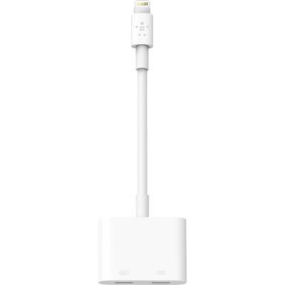 Belkin Apple iPad/iPhone/iPod Adapter [1x Apple dock-stekker Lightning - 2x Apple Dock-bus Lightning]  Wit