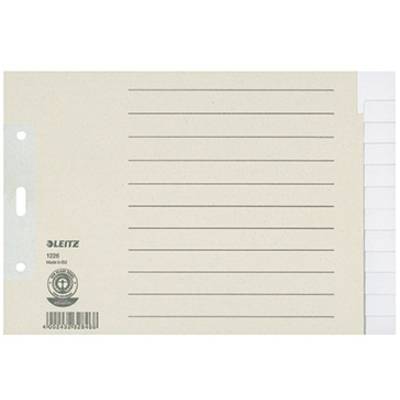 Leitz 1226 Register DIN A5 liggend, Bovenbreedte blanco Manila papier Grijs 12 tabbladen  12260085 