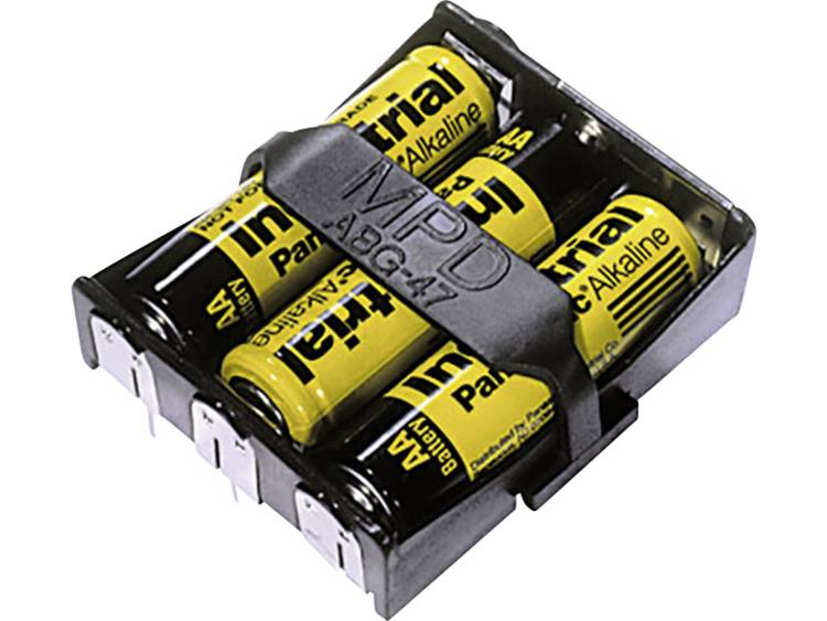 MPD BA3AAPC-UL94V-0 Batterijhouder 3 AA (penlite) Soldeeraansluiting (l x b x h) 58 x 48 x 16 mm