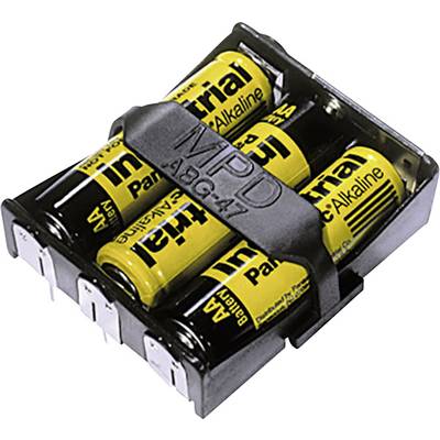 MPD BA3AAPC-UL94V-0 Batterijhouder 3 AA (penlite) Soldeeraansluiting (l x b x h) 58 x 48 x 16 mm          