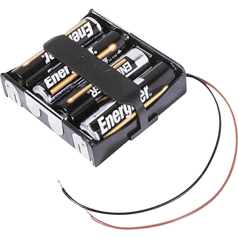MPD BA4AAW Batterijhouder 4 AA (penlite) Kabel (l x b x h) 63 x 55 x 16 mm