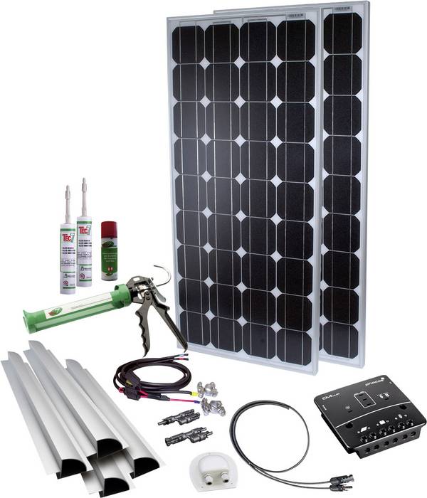 Phaesun Base Camp Three 600193 Zonne-energieset 200 Wp Incl. laadregelaar