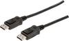 Digitus DisplayPort Aansluitkabel DisplayPort-stekker, DisplayPort-stekker 15.00 m Zwart AK-340100-150-S Rond, Afgeschermd (drievoudig) DisplayPort-kabel