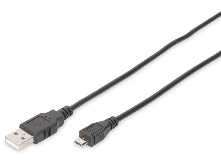 Digitus 1.8m, USB2.0-A-USB2.0 micro-B 1.8m USB A Micro-USB B