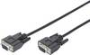 DIGITUS VGA-monitoraansluitkabel, HD15 St/St, 1,8m, zwart