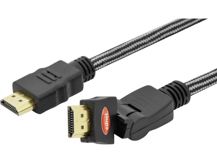 Ednet Ednet High Speed HDMI kabel type A, draaibare kop, 3 meter (84494)