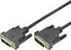 Digitus DB-320107-020-S DVI-kabel DVI Aansluitkabel DVI-D 18+1-polige stekker, DVI-D 18+1-polige stekker 2.00 m Zwart Rond, Afgeschermd (dubbel)