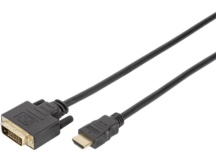 Digitus 2m, HDMI-DVI-D 2m HDMI DVI-D Zwart
