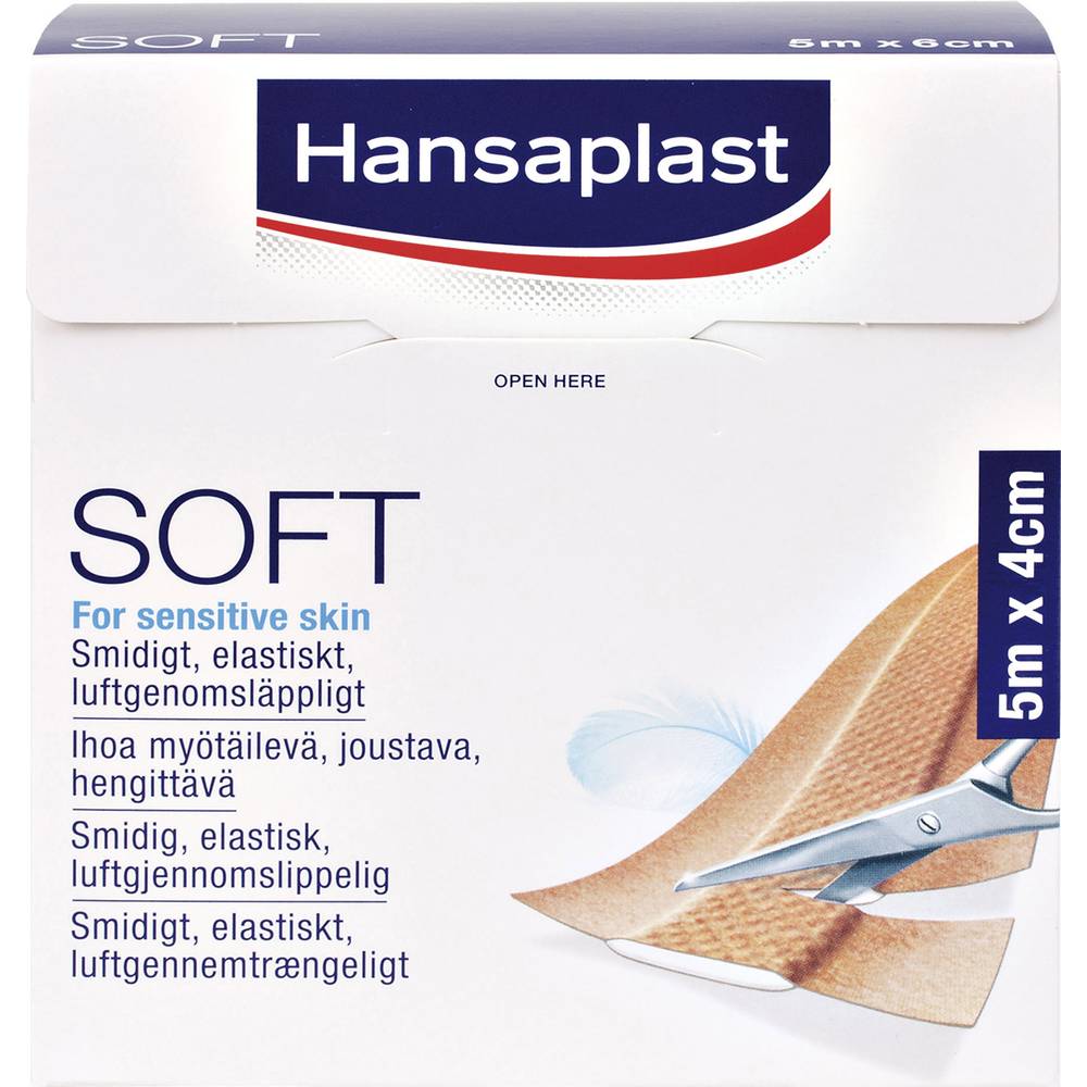 Hansaplast 1556526 Hansaplast Soft pleister (l x b) 5 m x 4 cm