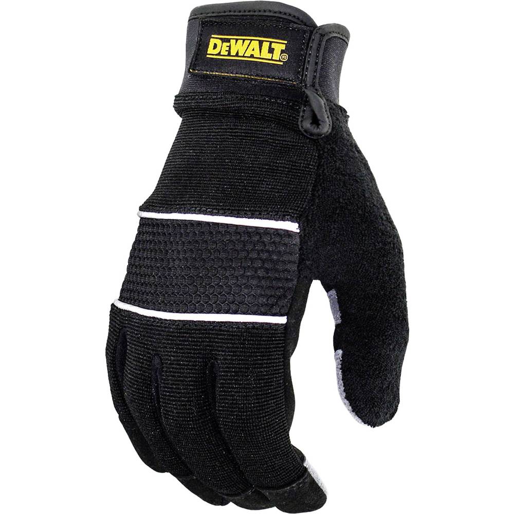 Dewalt Werkhandschoenen L - Bescherming en Comfort - Extra Padding - Badstof Achterkant voor Afvegen Voorhoofd - Grijs/ Geel