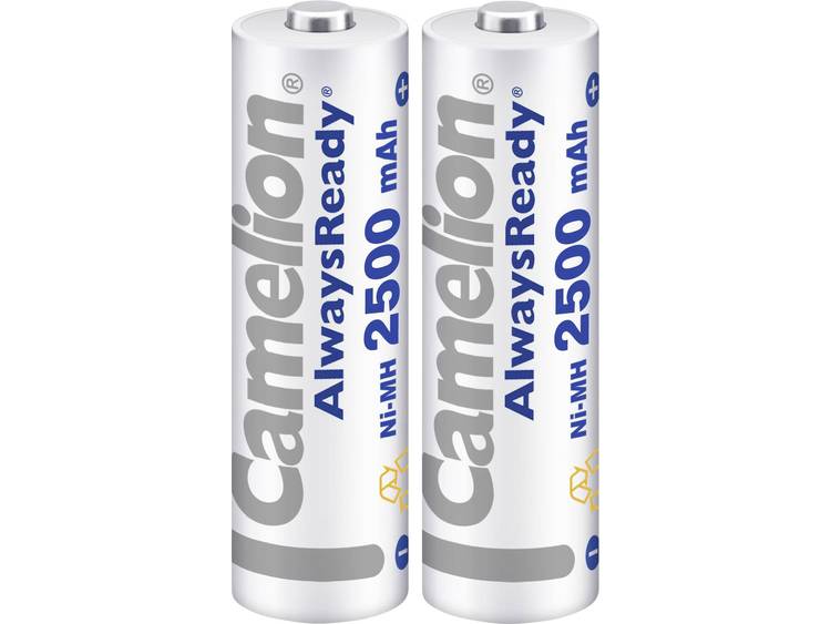 AA oplaadbare batterij (penlite) NiMH Camelion AlwaysReady 2500 mAh 1.2 V 2 stuks