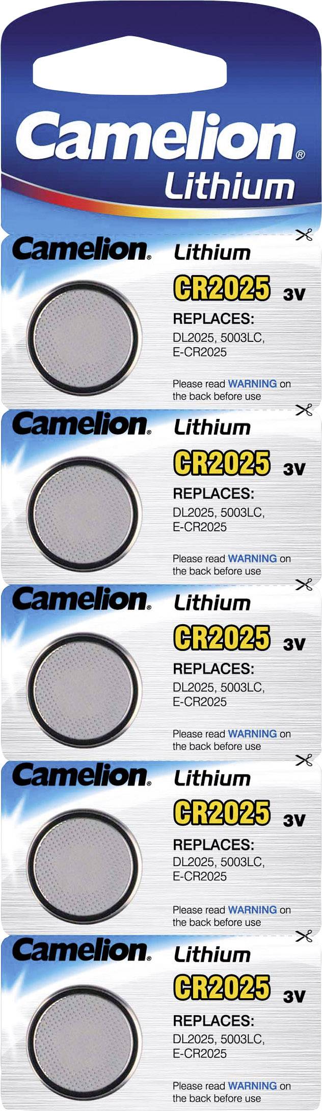 Camelion Knoopcel CR2025 3 V 5 stuk(s) 150 mAh Lithium CR2025-0