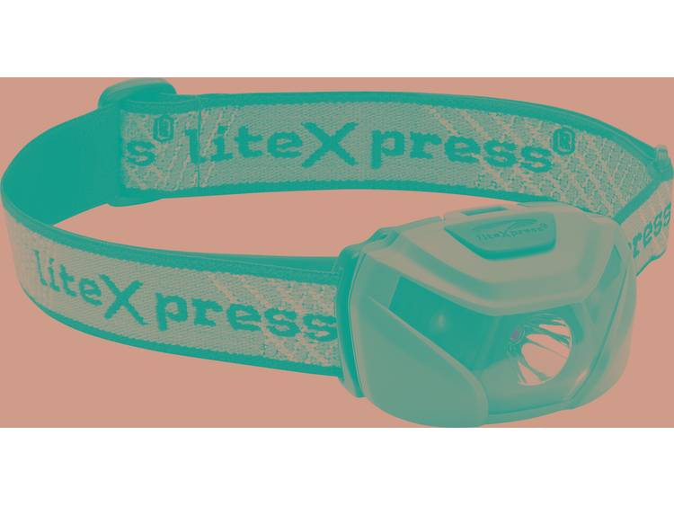 LiteXpress LX0HLA3AAA LED Hoofdlamp Grijs-zwart werkt op batterijen
