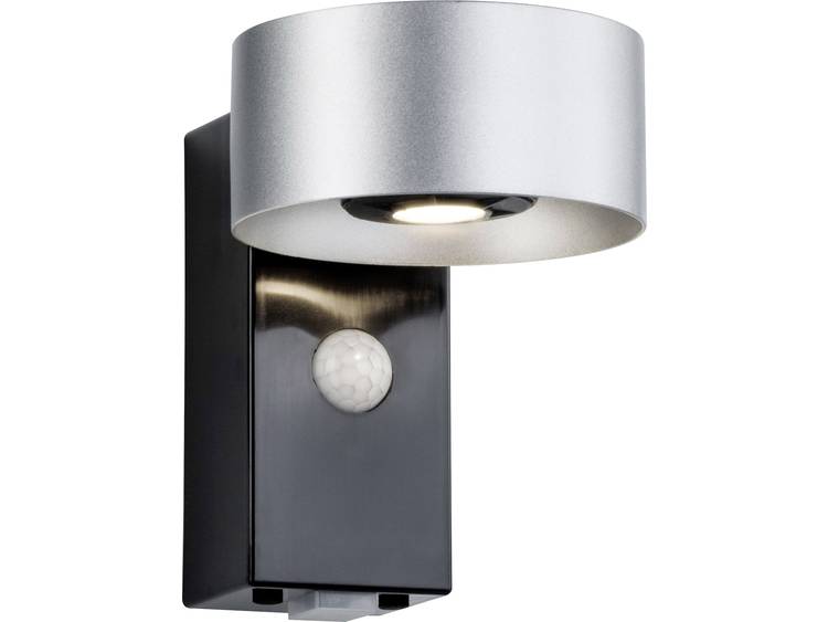 Buiten LED-wandlamp met bewegingsmelder Antraciet, Zilver 12 W Paulmann Cone 79681