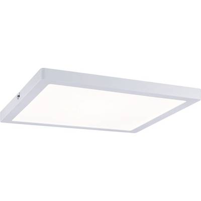 Rechthoekige, witte LED-plafondlamp met een strak design, geschikt voor binnenverlichting.