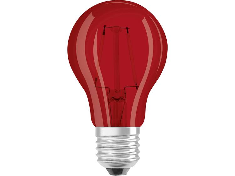 LED-lamp E27 Peer 2 W = 15 W Rood (Ã x l) 55 mm x 105 mm Energielabel: A+ OSRAM Filament-Retro-LED 1