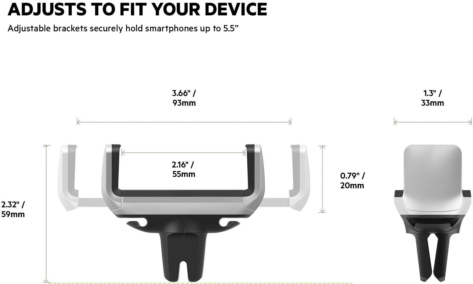 Belkin Belkin Auto-Lüftungshalterung - Halterung für Kfz für Handy Telefoonhouder voor in de auto Bevestigingswijze (aut-4