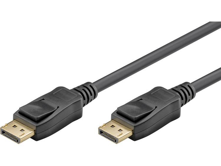 Goobay DisplayPort Aansluitkabel [1x DisplayPort stekker 1x DisplayPort stekker] 0.5 m Zwart