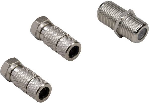 BKL Electronic 0403535 F-connectorset Waterdicht Aansluitingen: F-stekker, F-bus, F-bus, F-stekker Kabeldiameter: 7 mm 1 set(s)