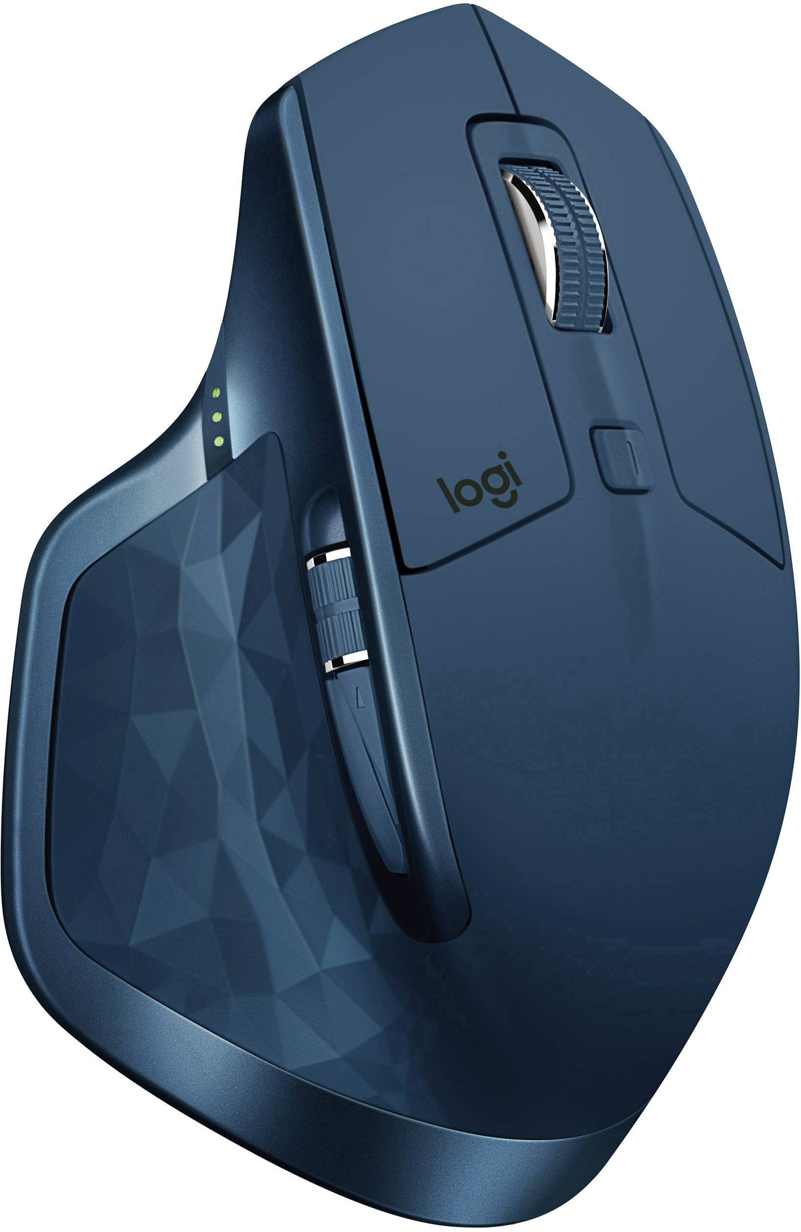Logitech MX Master 2S Bluetooth muis Laser Oplaadbaar, Ergonomisch Middernachtsblauw | Conrad.be