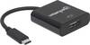 Manhattan 151788 USB / HDMI Adapter [1x USB 3.2 Gen 2 stekker C (USB 3.1) - 1x HDMI-bus] Zwart Kleurcodering, Flexibel, Folie afscherming, UL gecertificeerd, Stekker past op beide manieren, Vergulde steekcontacten 0.80 m