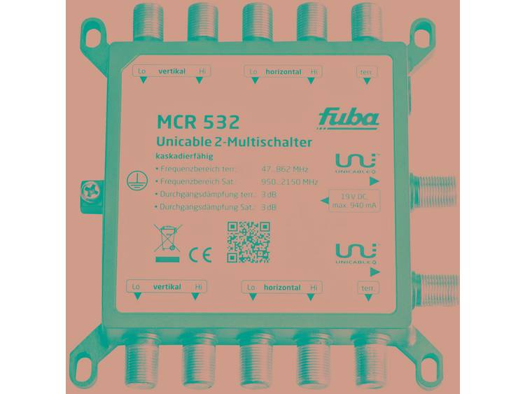 fuba MCR 532 Ingangen (satelliet): 5 (4 satelliet-1 terrestrisch) Aantal gebruikers: 32