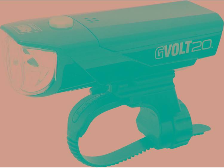 Koplamp LED (Ã©Ã©n kleur) Cateye GVOLT20 HL-EL350G werkt op batterijen Zwart