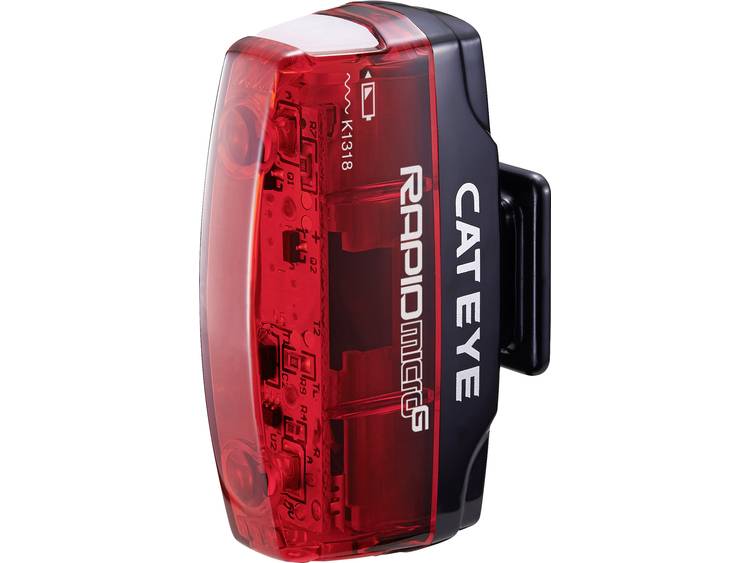 Achterlicht LED (Ã©Ã©n kleur) Cateye Rapid Micro G TL-LD 620G werkt op een accu Rood, Zwart
