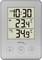 Digitale thermometer met tijdsaanduiding '10:30 's avonds', binnentemperatuur '23,4°C' en buitentemperatuur '34,9°C'. Toetsen: 'BINNEN/BUITEN', 'INSTELLEN °C/°F', 'MENU'.