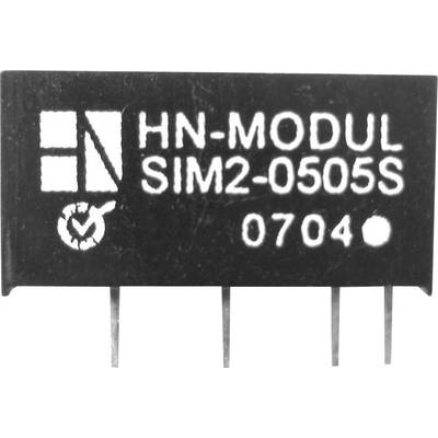 HN Power SIM2-0512D-SIL7 DC/DC-converter, print 5 V/DC 12 V/DC, -12 V/DC 82 mA 2 W Aantal uitgangen: 2 x