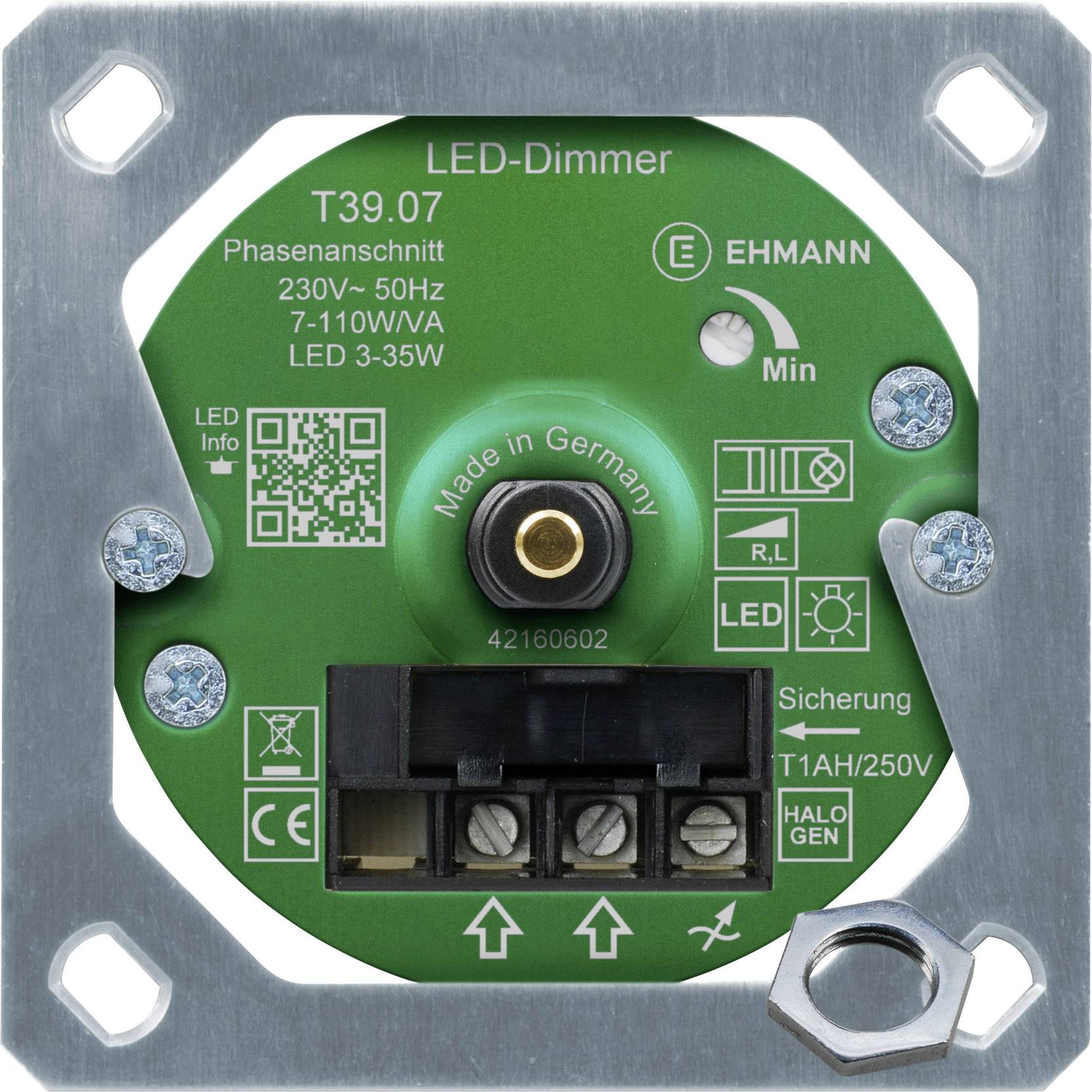 Ehmann 3960c0710ch Dimmer (inbouw) Geschikt voor lampen LEDlamp