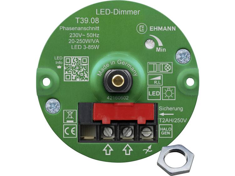 Ehmann 3960c0810ch Dimmer (inbouw) Geschikt voor lampen: Gloeilamp, Halogeenlamp, LED-lamp Wit
