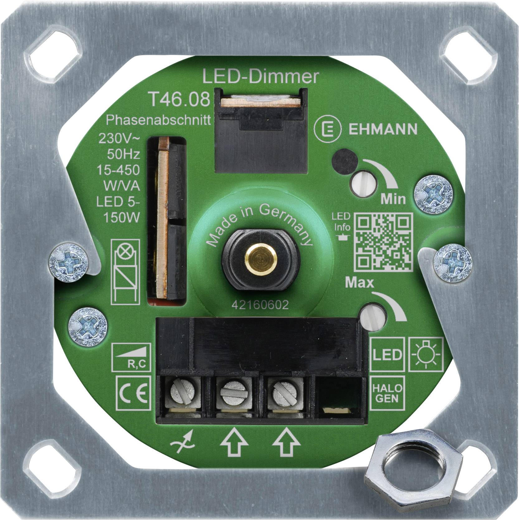 Ehmann 4660c0810ch Dimmer (inbouw) Geschikt voor lampen Gloeilamp