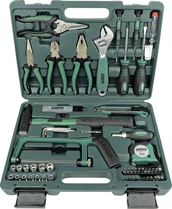 Brüder Mannesmann M29074 M29074 Gereedschapsset Doe-het-zelver Incl. koffer
