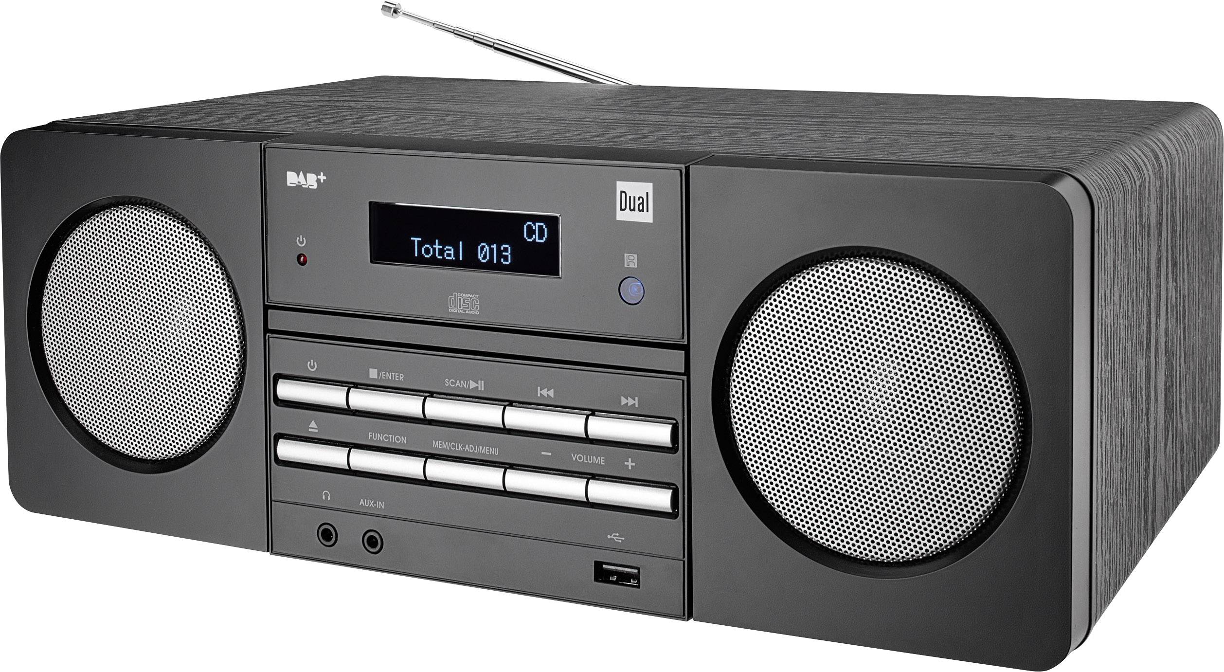 Dual DAB 410 DAB+ CDradio AUX, CD, DAB+, FM, USB Zwart
