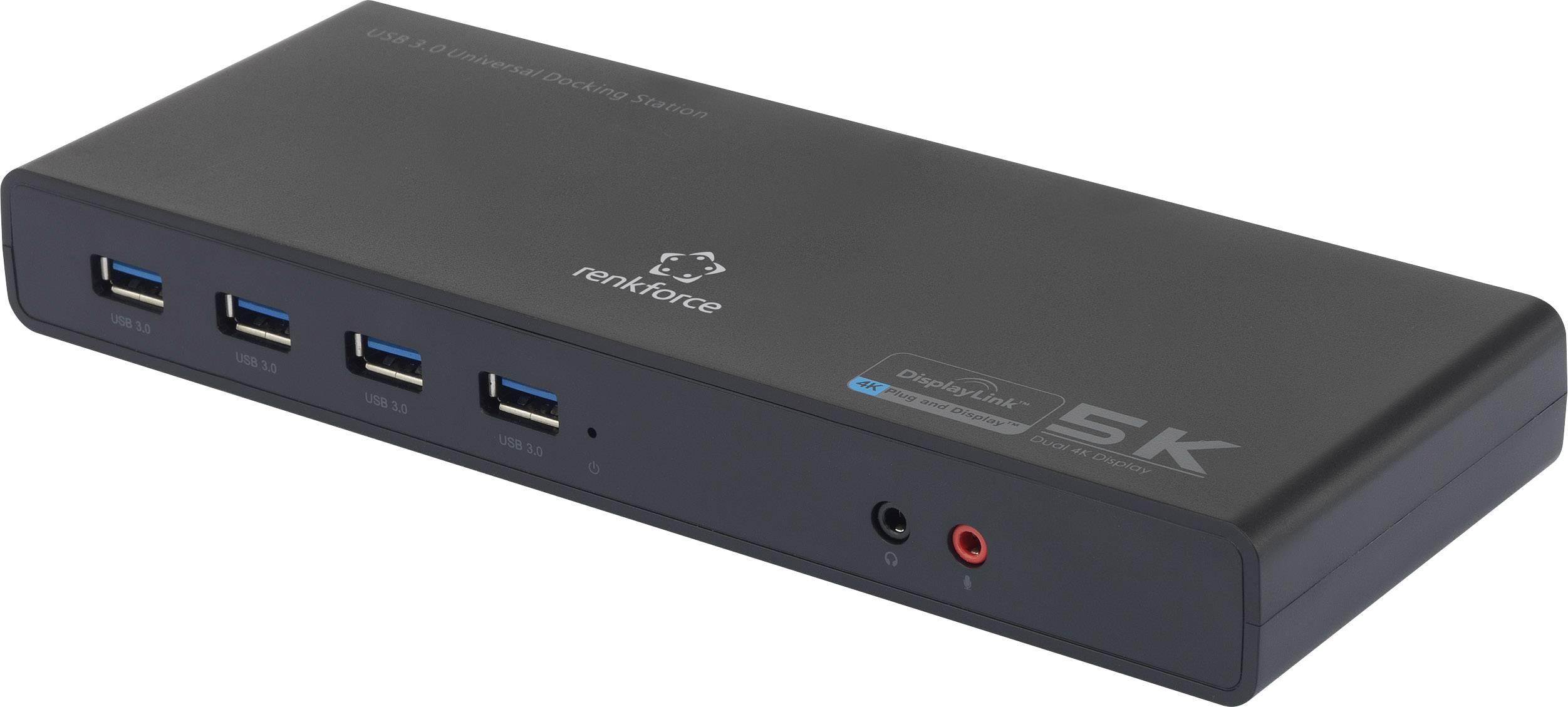 Renkforce Dual 4K USB-C™ Dock USB-C dockingstation Universeel (HDMI-bus, DisplayPort bus, USB 3.2 Gen 1 bus A (USB 3.0),-6