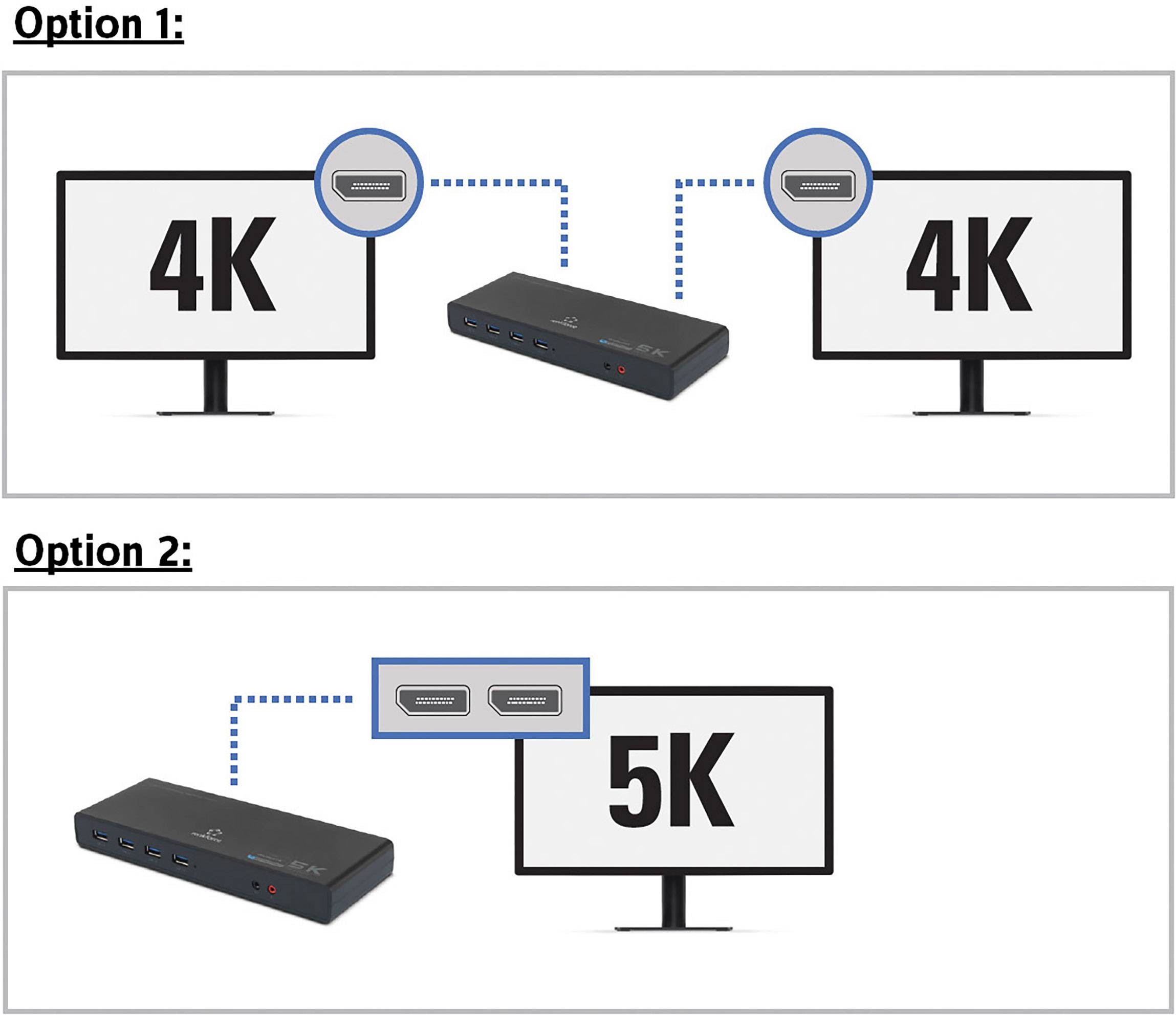 Renkforce Dual 4K USB-C™ Dock USB-C dockingstation Universeel (HDMI-bus, DisplayPort bus, USB 3.2 Gen 1 bus A (USB 3.0),-8